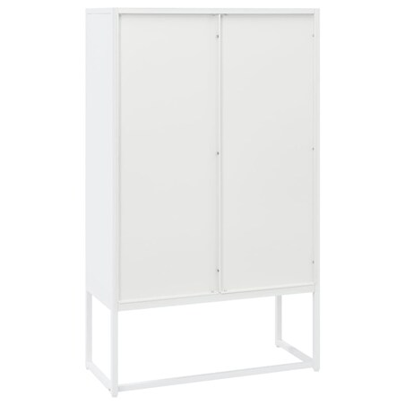 vidaXL Szafka, biała, 80x35x135 cm, stal