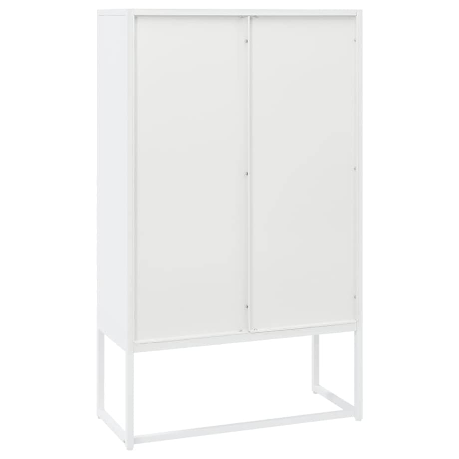 vidaXL Szafka, biała, 80x35x135 cm, stal