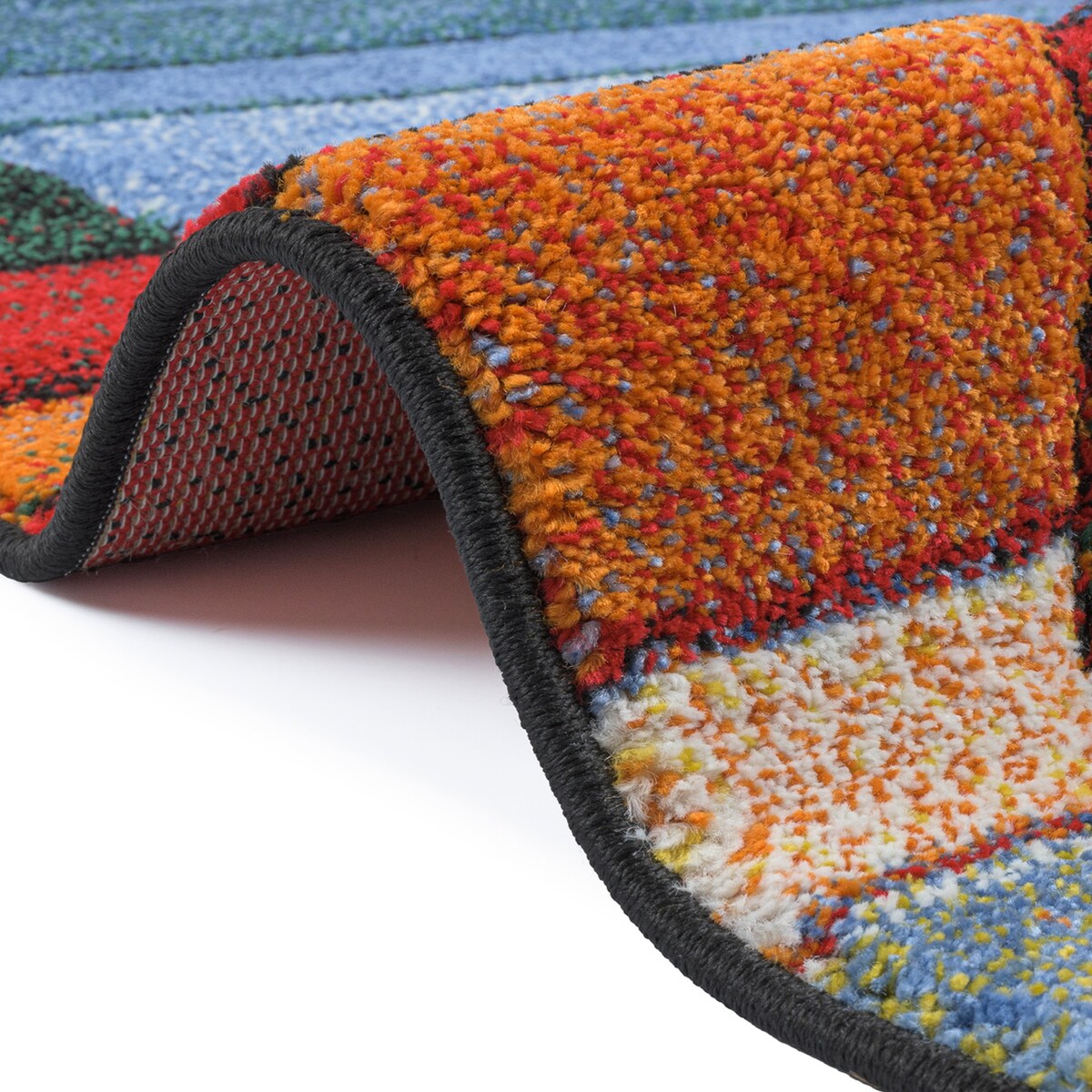 Dywan Zefir 80x150 cm e-floor OEKO-TEX geometryczny wielokolorowy