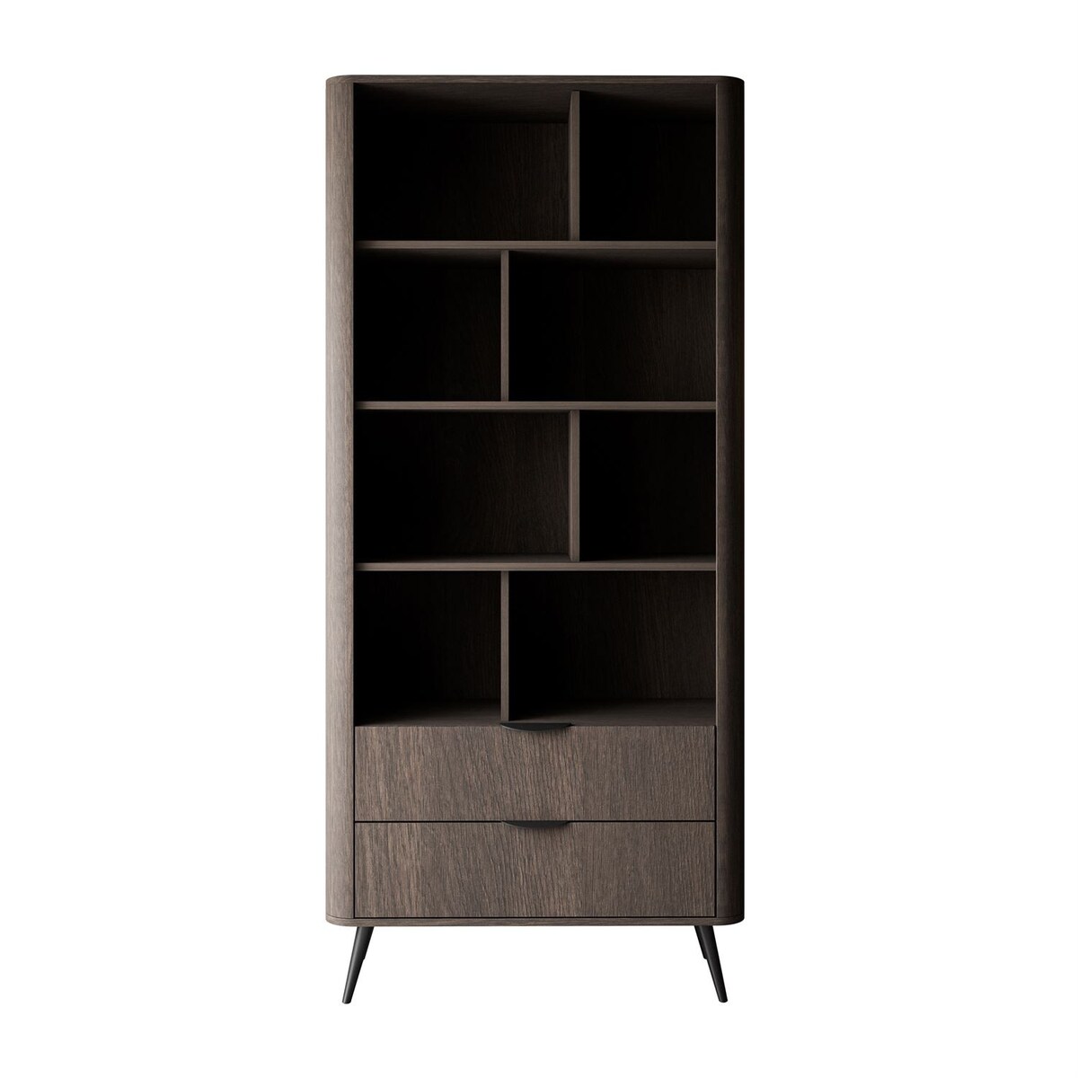 Regał TWILIGHT szufladami, Dąb Dunin / Czarny