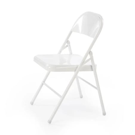 Krzesło metalowe K565 białe składane