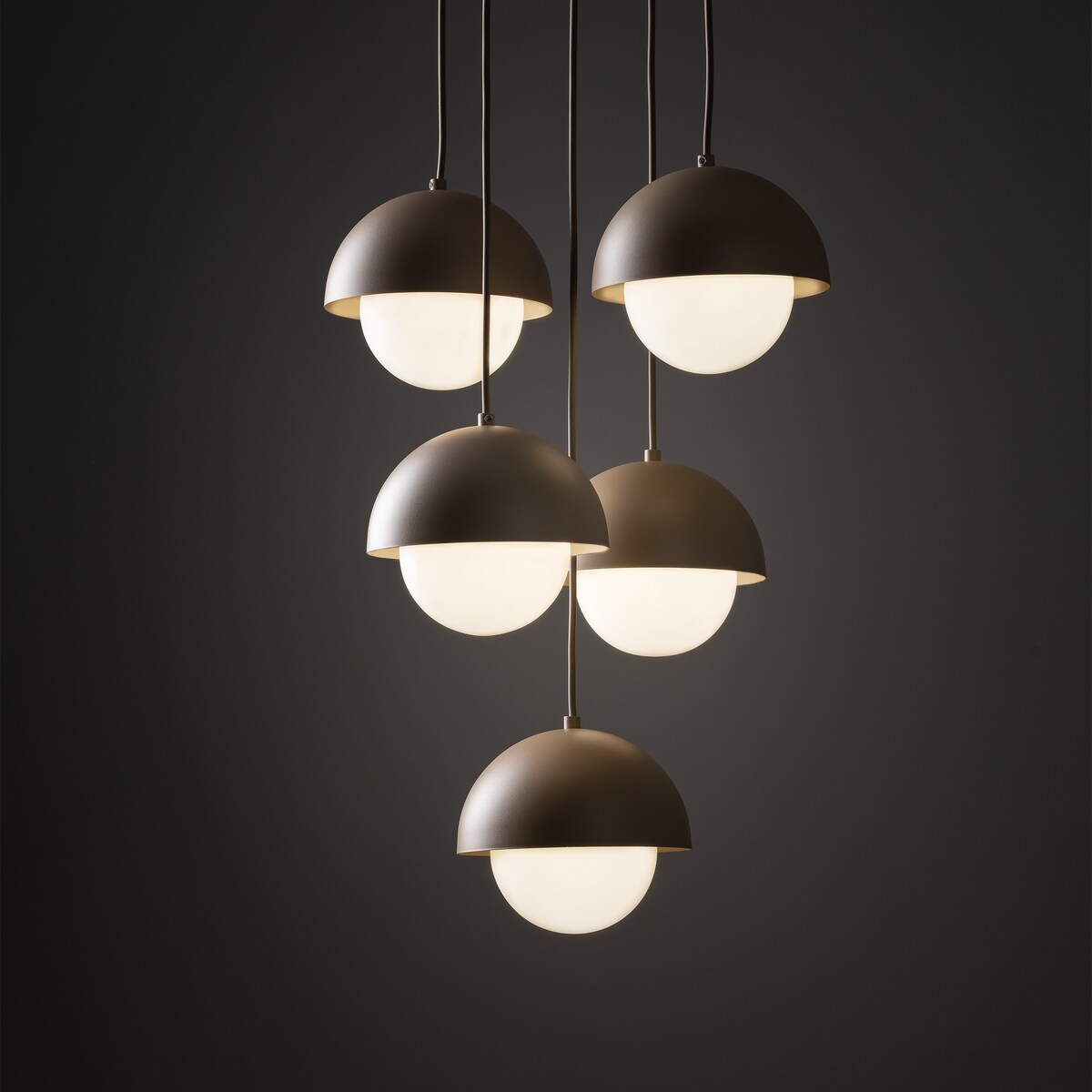 Lampa wisząca TK Lighting BONO 10966 Sabia beżowa 5xG9 regulowana do salonu i jadalni