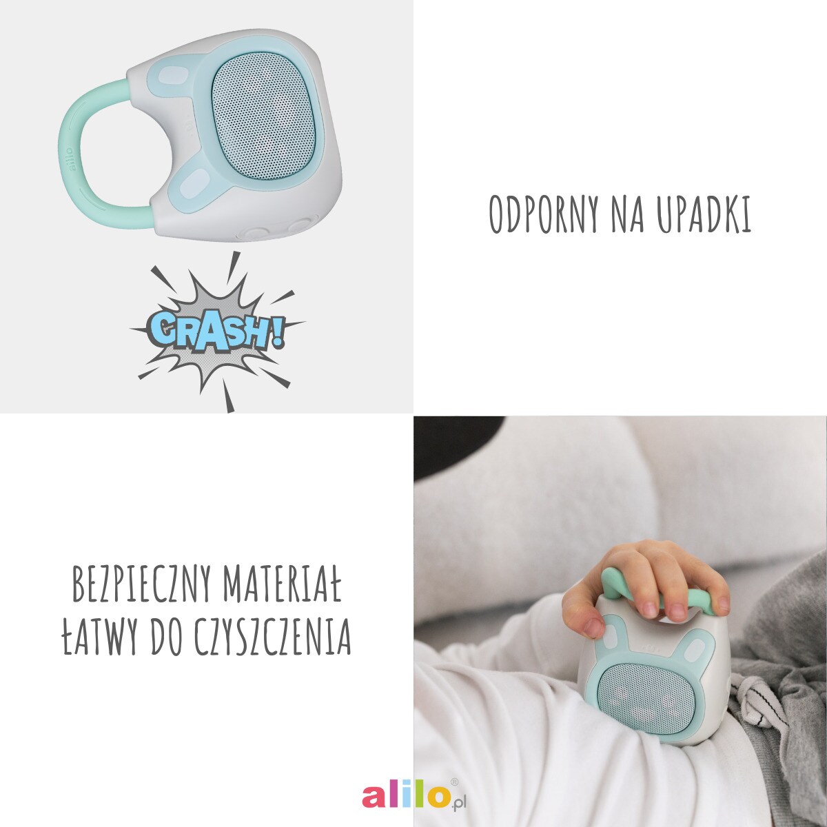 Pocket Bunny K1 - Odtwarzacz MP3 z Bluetooth - fioletowy Alilo