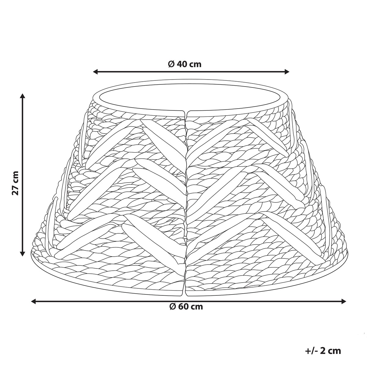 Osłonka pod choinkę FLATEYRI 60 cm Naturalny