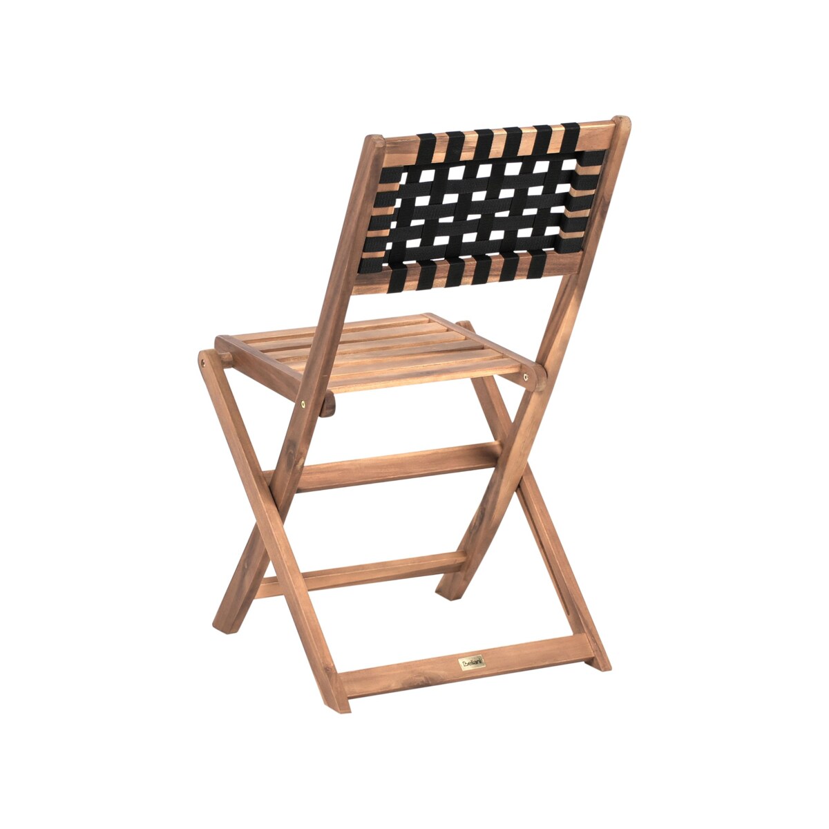 Zestaw mebli balkonowych CONIOLO Drewno akacjowe Brązowy/ czarny