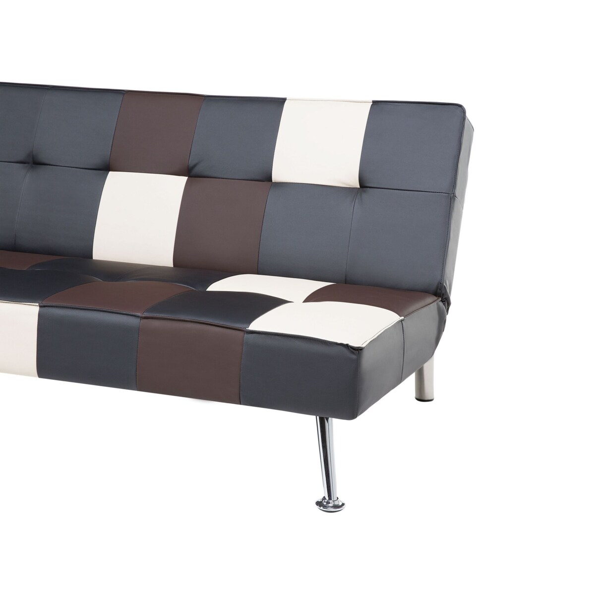 Sofa rozkładana ekoskóra wielokolorowa patchwork OLSKER