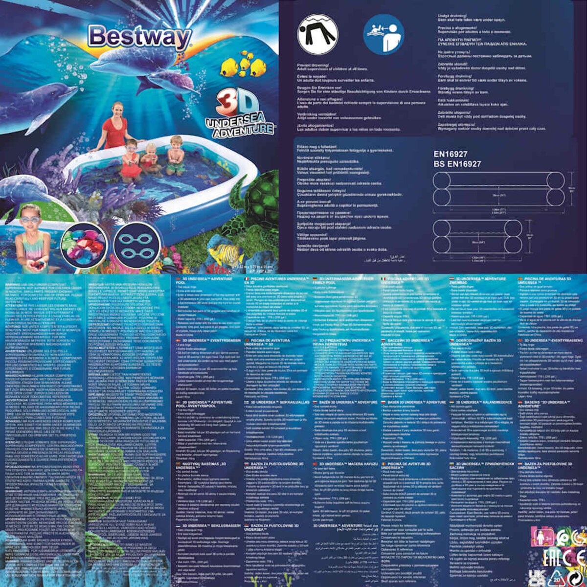 Bestway Basen nadmuchiwany Podmorska przygoda 54177
