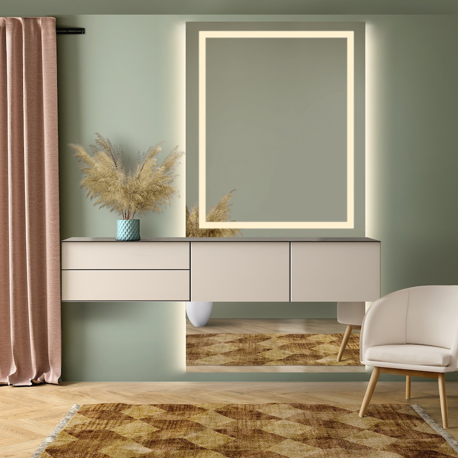 Lustro do toaletki w dwóch częściach z podświetleniem - EMI GLAM LED