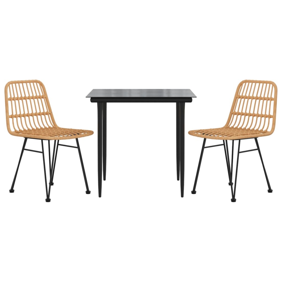 vidaXL 3-częściowy zestaw mebli ogrodowych, polirattan