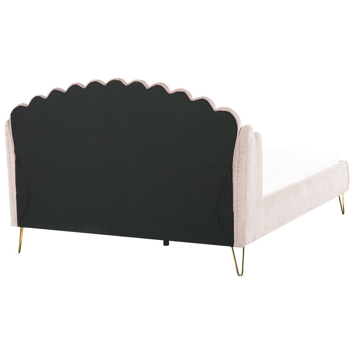 Łóżko welurowe 180 x 200 cm beżowe AMBILLOU