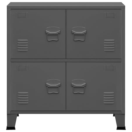 vidaXL Industrialna szafka, antracytowa, 75x40x80 cm, stalowa