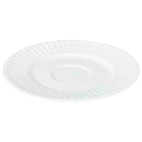 Zestaw 4 filiżanek ze spodkami COWSLIP Porcelana Biały
