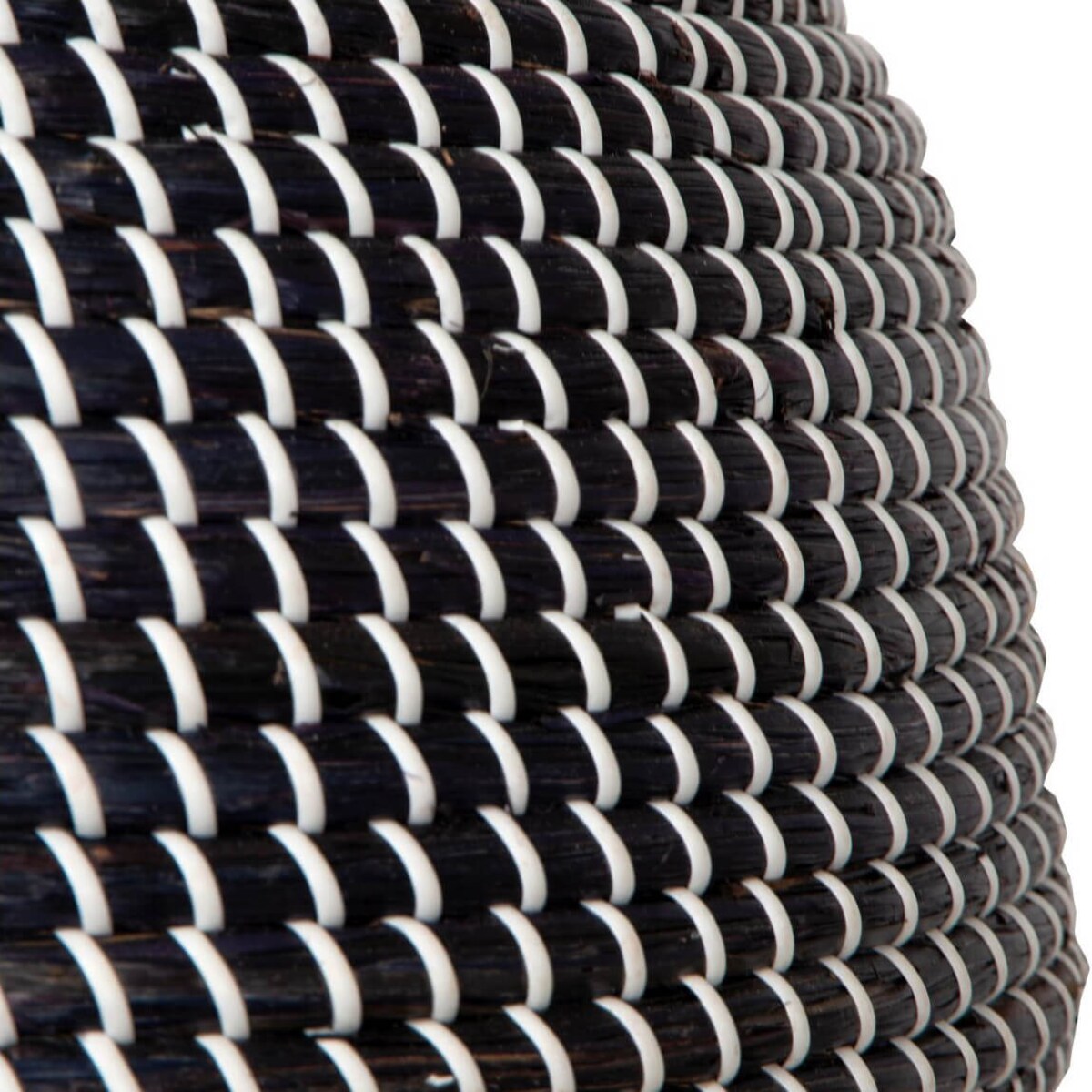 Pleciona lampa wisząca Maduka 10450/47/30 Lucide trawa morska biała czarna