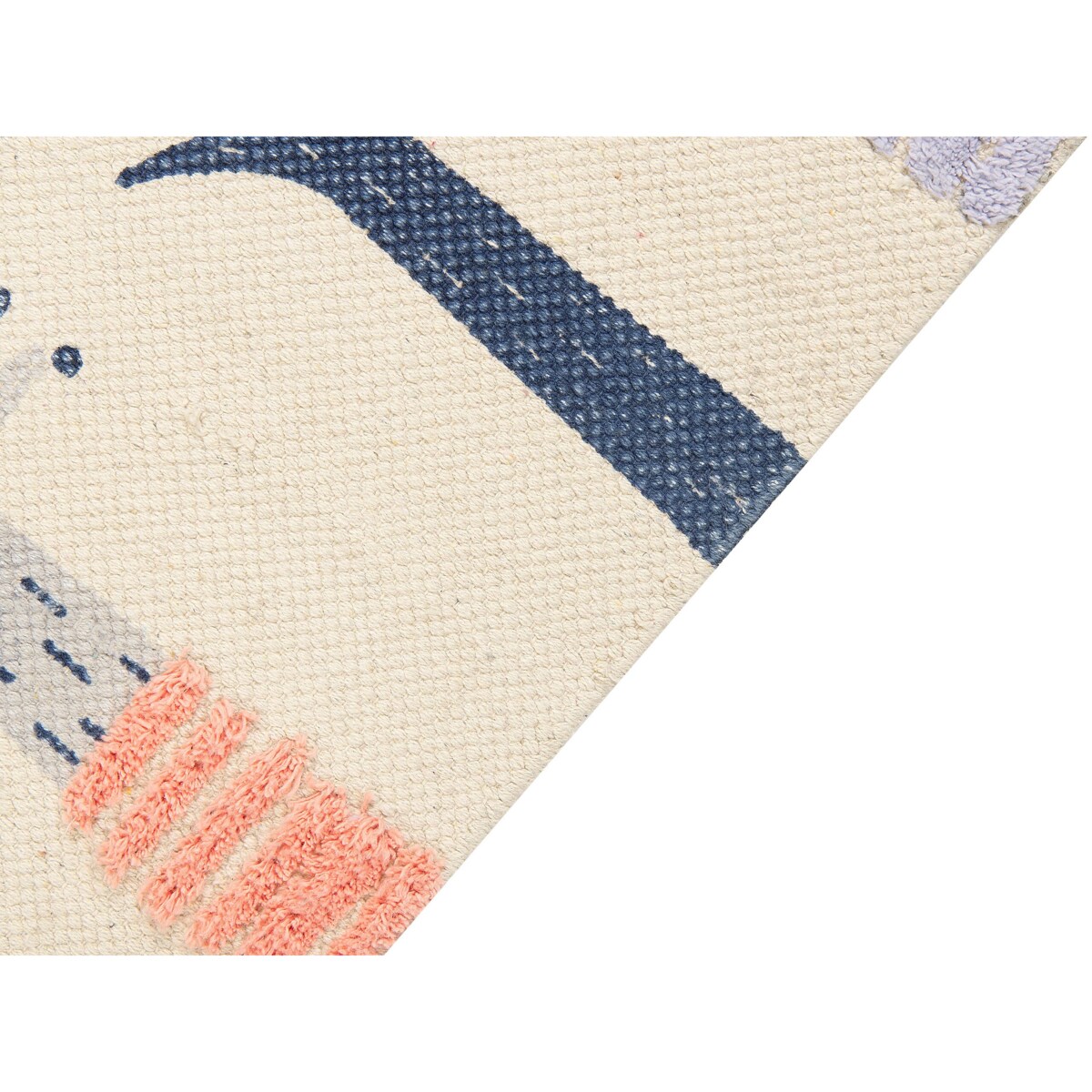 Dywan dziecięcy bawełniany wzór w psy 80 x 150 cm wielokolorowy TEMIAJ