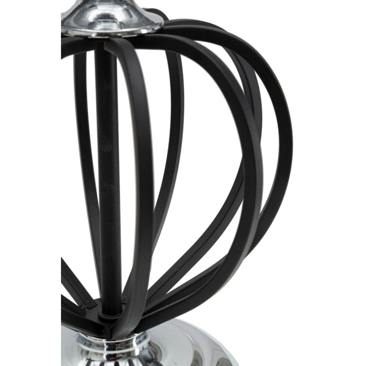 Lampa stołowa Darky, kolor czarny i srebrny, żelazo i PVC, 28 x 28 x 44,5 cm, 1 x E27, max. 40 W, styl glamour, do salonu i sypialni, Mauro Ferretti