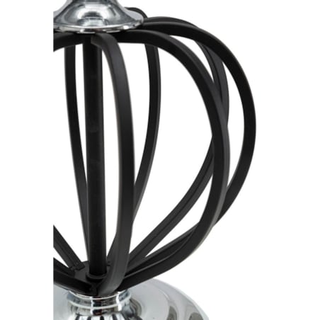 Lampa stołowa Darky, kolor czarny i srebrny, żelazo i PVC, 28 x 28 x 44,5 cm, 1 x E27, max. 40 W, styl glamour, do salonu i sypialni, Mauro Ferretti