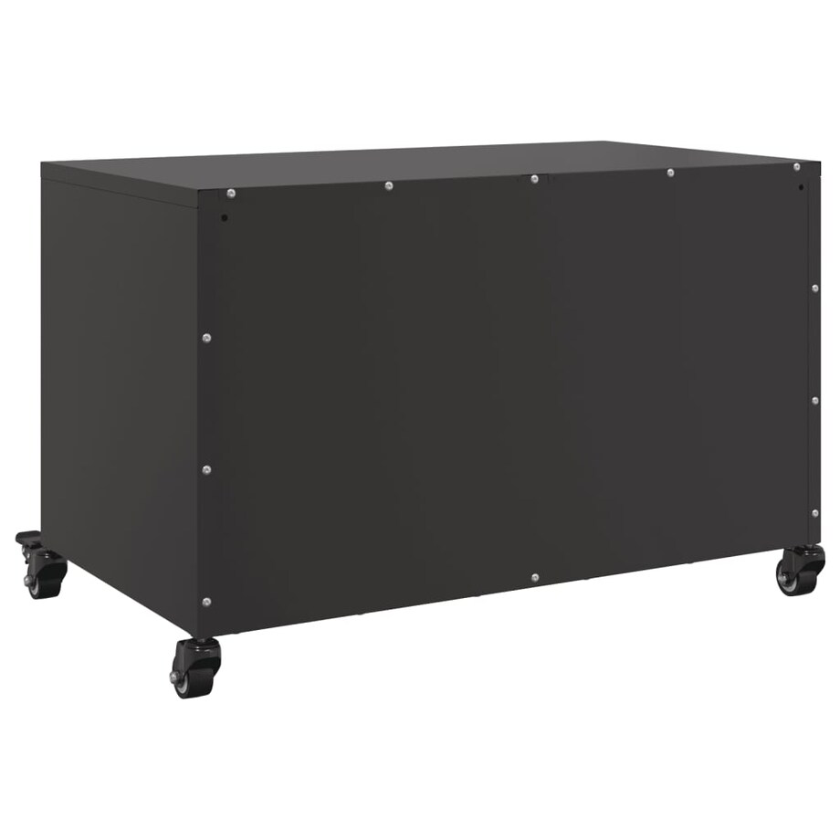 vidaXL Szafka RTV, czarna, 68x39x43,5 cm, stal