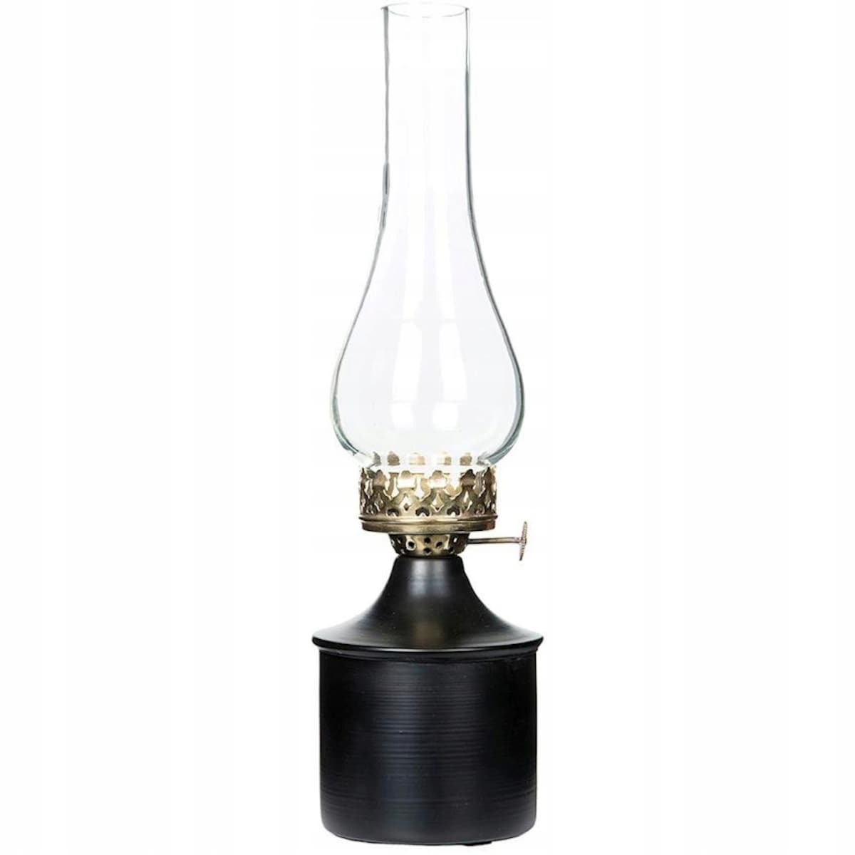 ŚWIECZNIK TEALIGHT LAMPA NAFTOWA METALOWA DEKORACJA OZDOBA LOFT CZARNA