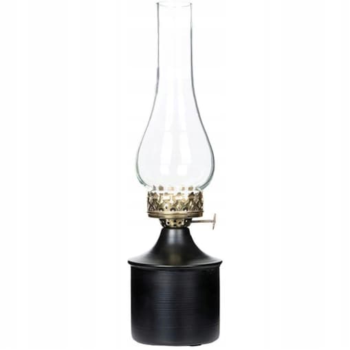 ŚWIECZNIK TEALIGHT LAMPA NAFTOWA METALOWA DEKORACJA OZDOBA LOFT CZARNA
