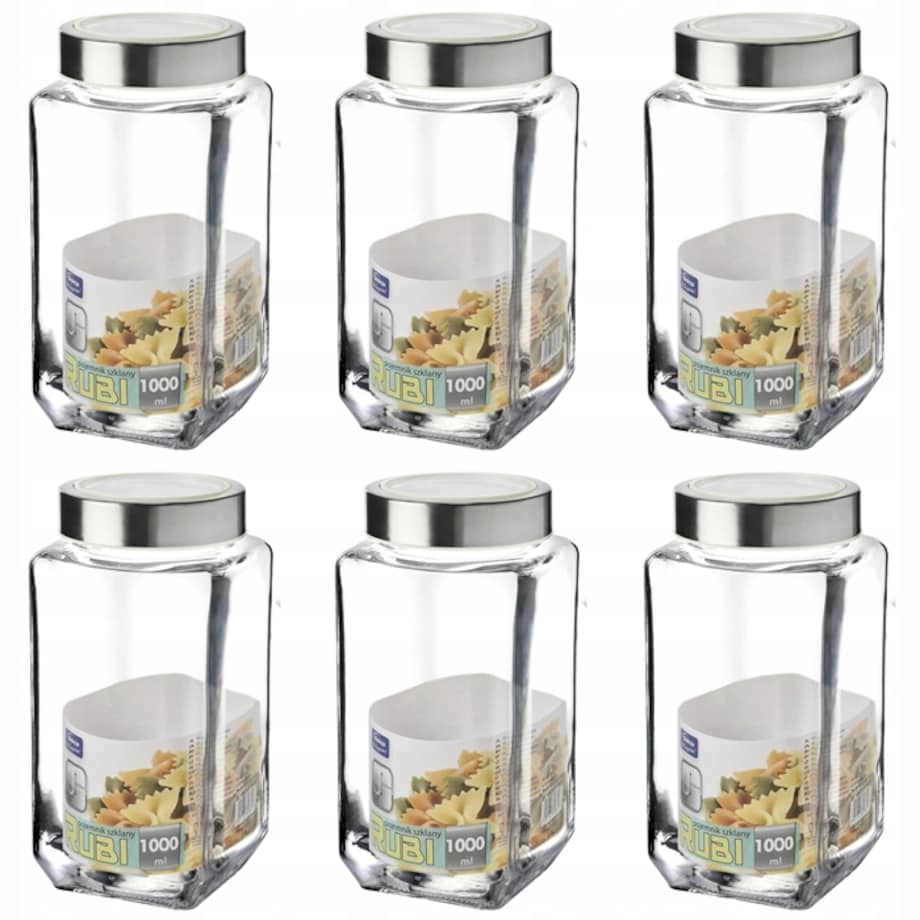 Pojemniki kuchenne NA mąkę cukier kawę Rubi 1 L x6