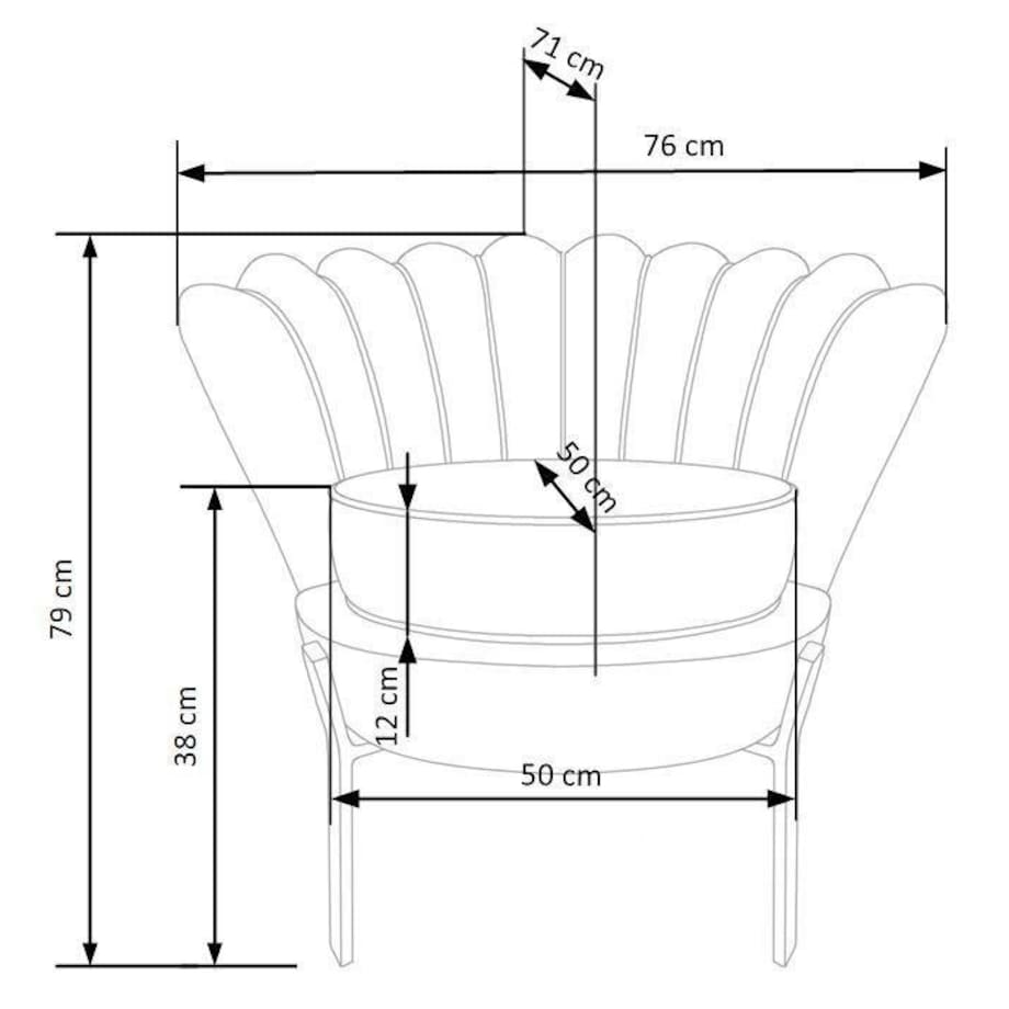 FOTEL MUSZELKA Aniel ZIELONY aksamitny ERGONOMICZNY