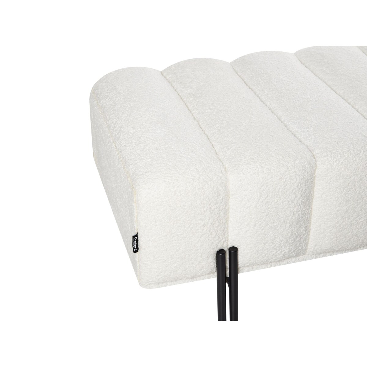 Ławka CAREY Tkanina szenilowa Złamana biel