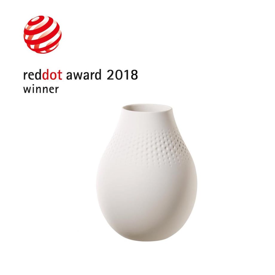 Wysoki wazon Perle Collier biały Manufacture, 2300 ml, Villeroy & Boch