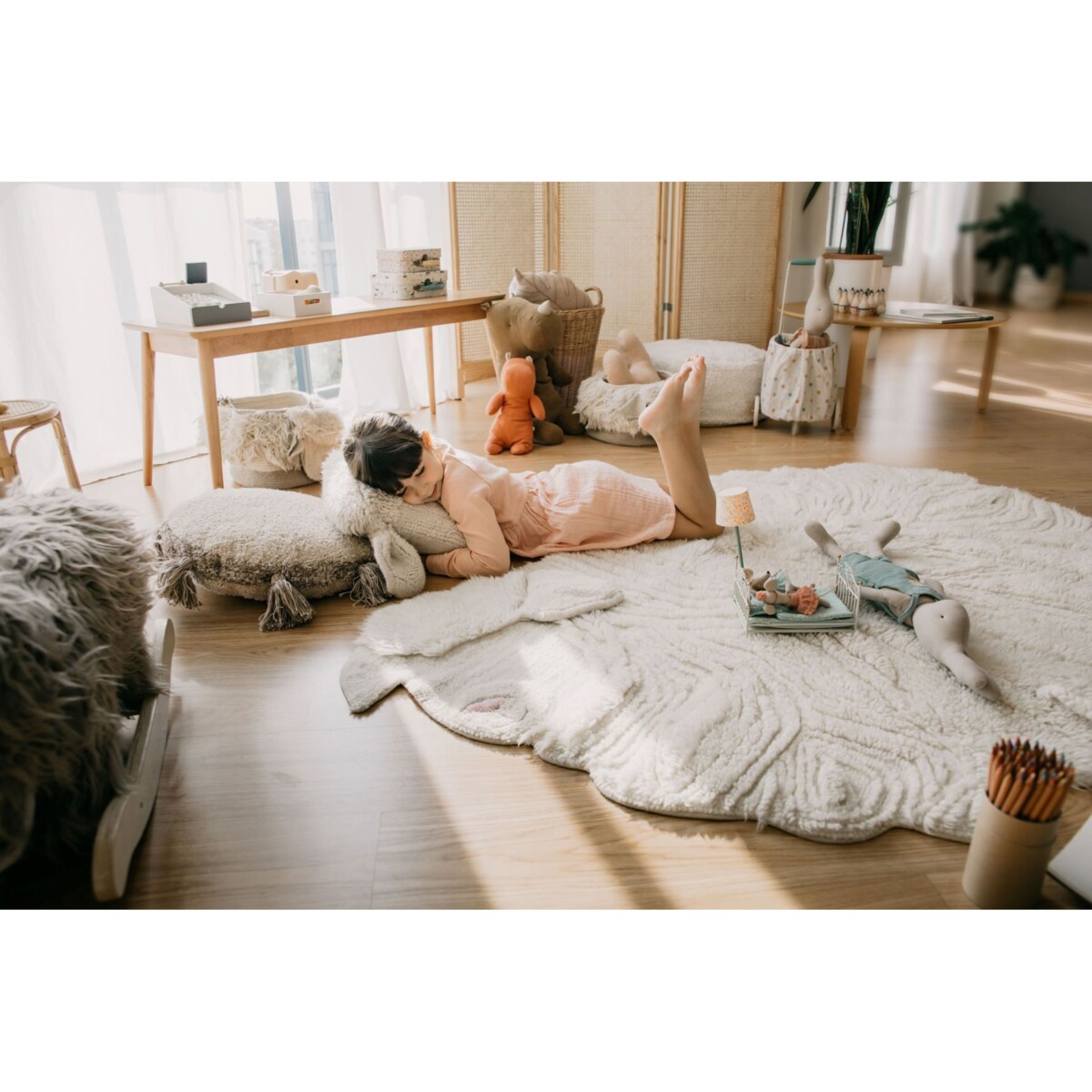 Dywan wełniany Pink Nose Sheep 120x170 cm Lorena Canals