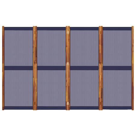 vidaXL Parawan 4-panelowy, ciemnoniebieski, 280x180 cm