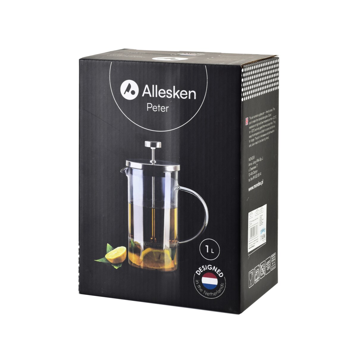 PETER Dzbanek z tłokiem french press1000ml 10.5x17xh20.5cm