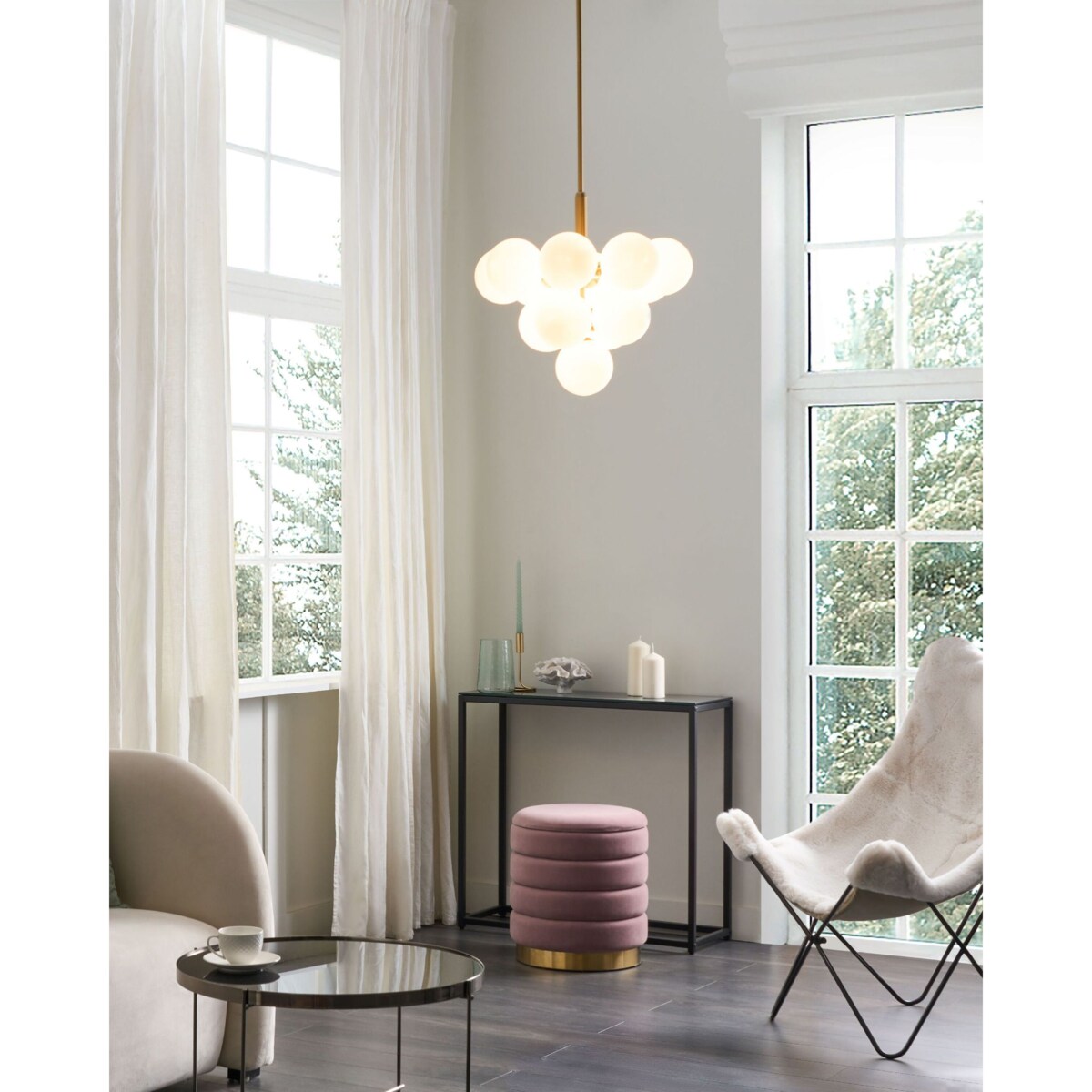 Lampa wisząca BIRRIE Metal Mosiężny