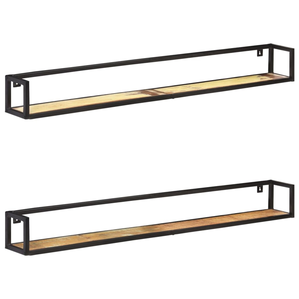 vidaXL Półki ścienne, 2 szt., 160 cm, lite drewno z odzysku