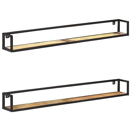 vidaXL Półki ścienne, 2 szt., 160 cm, lite drewno z odzysku