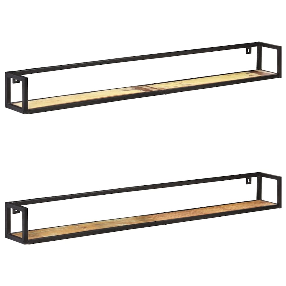 vidaXL Półki ścienne, 2 szt., 160 cm, lite drewno z odzysku