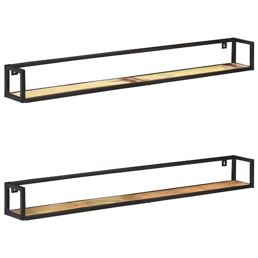 vidaXL Półki ścienne, 2 szt., 160 cm, lite drewno z odzysku
