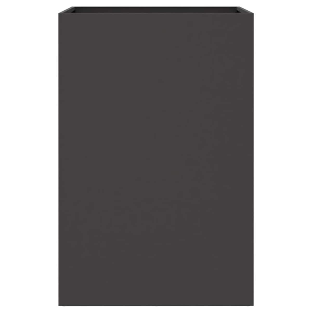 vidaXL Donica, czarna, 52x48x75 cm, stal