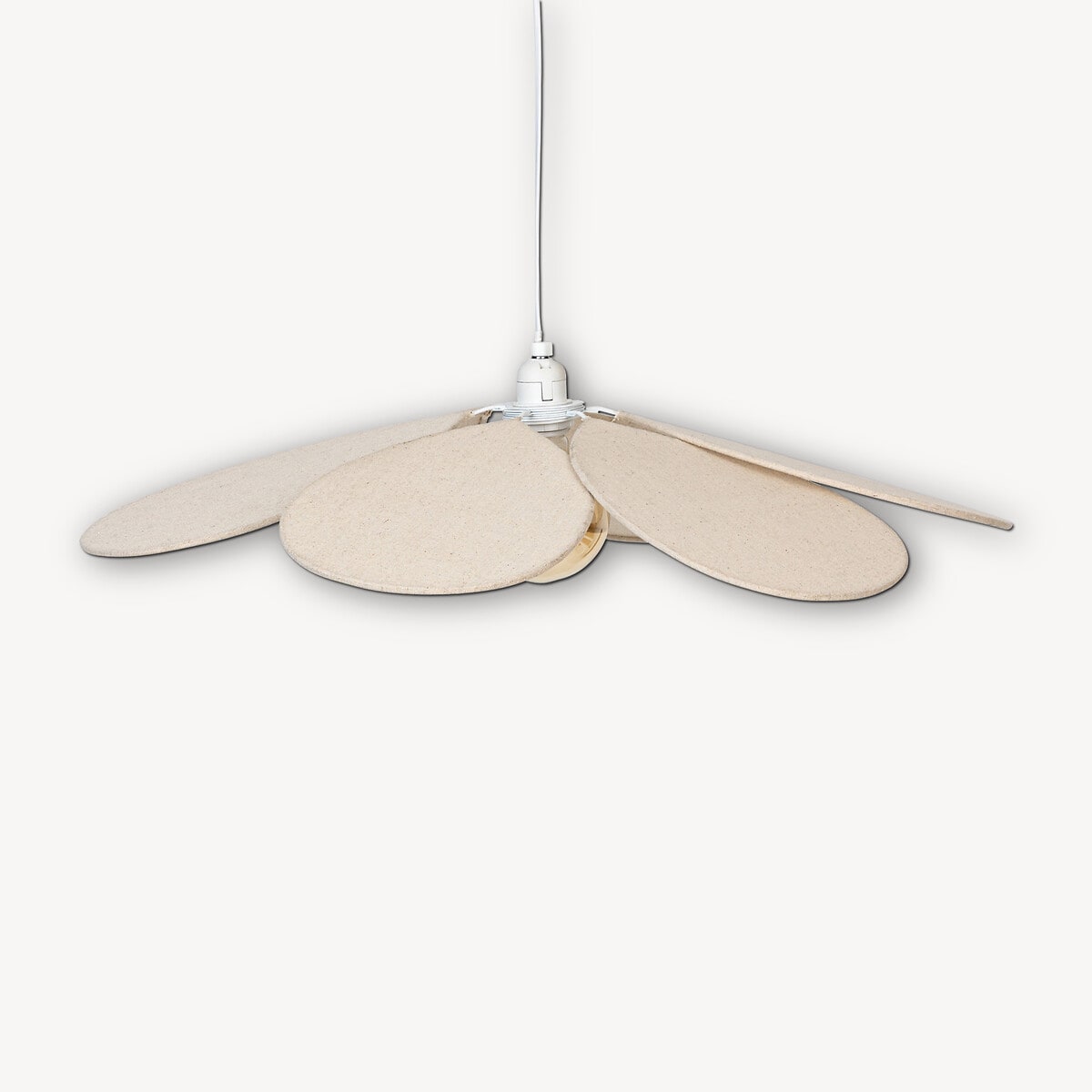 Lampa sufitowa NAYA, Ø 72 cm, kolor beżowy, len