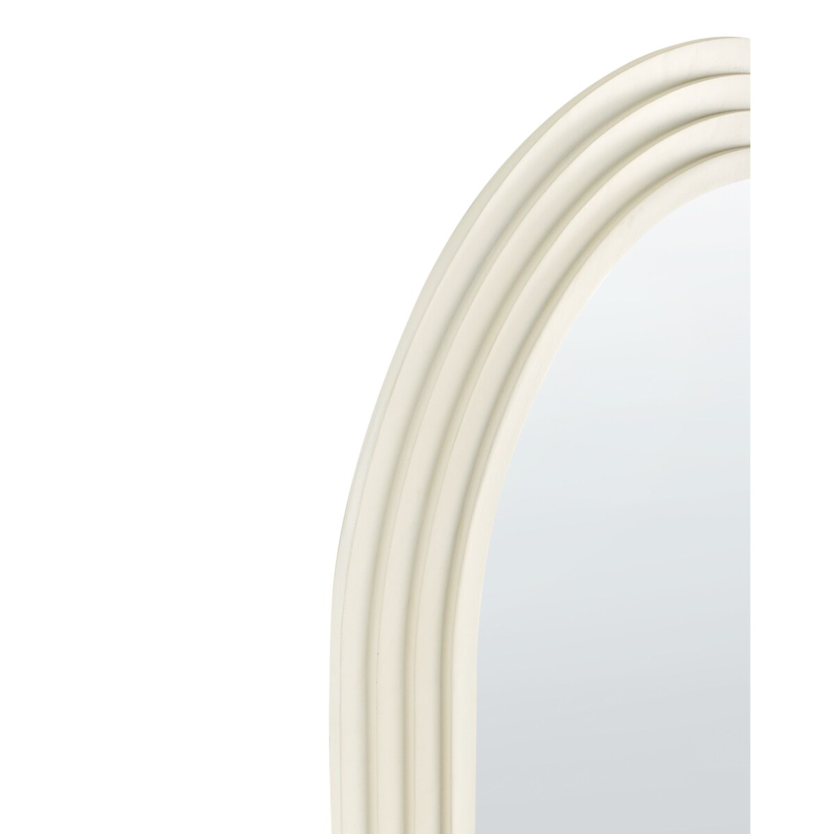 Lustro ścienne DIJON 80 cm 170 cm Drewno Złamana biel