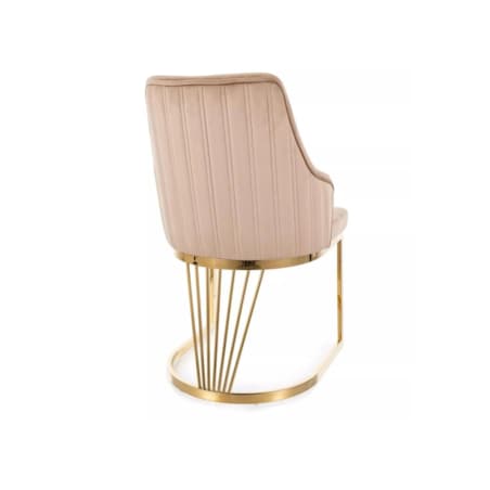 Krzesło tapicerowane ALURE VELVET beżowe