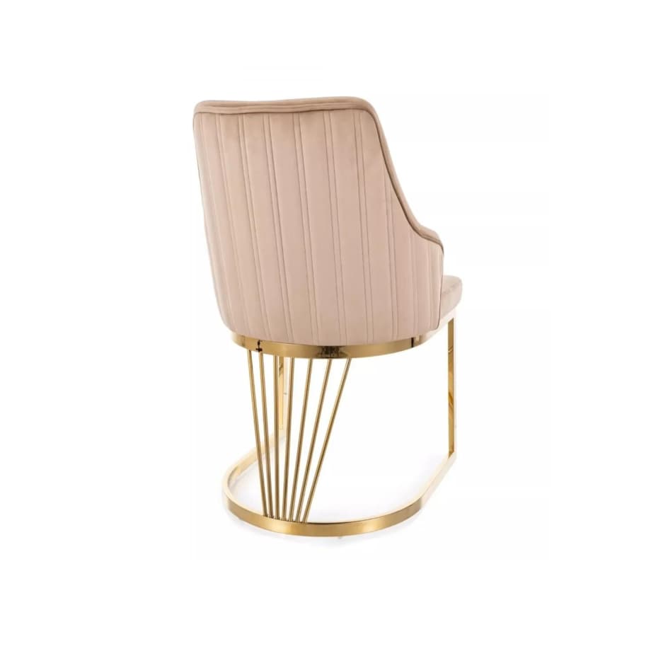 Krzesło tapicerowane ALURE VELVET beżowe
