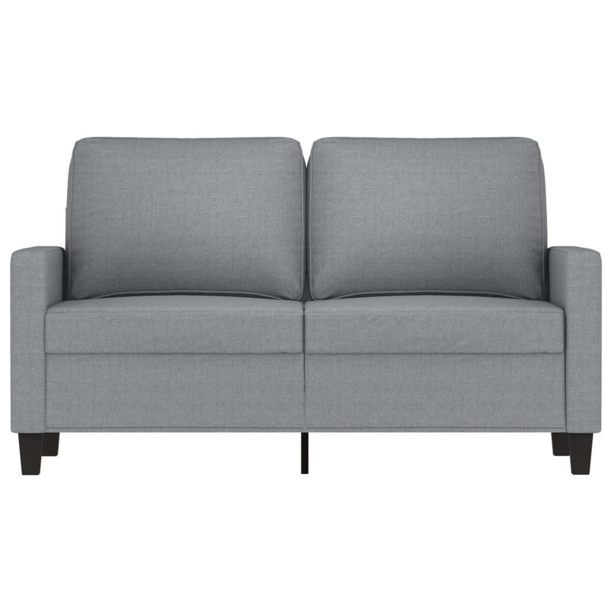 vidaXL Sofa 2-osobowa, jasnoszara, 120 cm, tapicerowana tkaniną