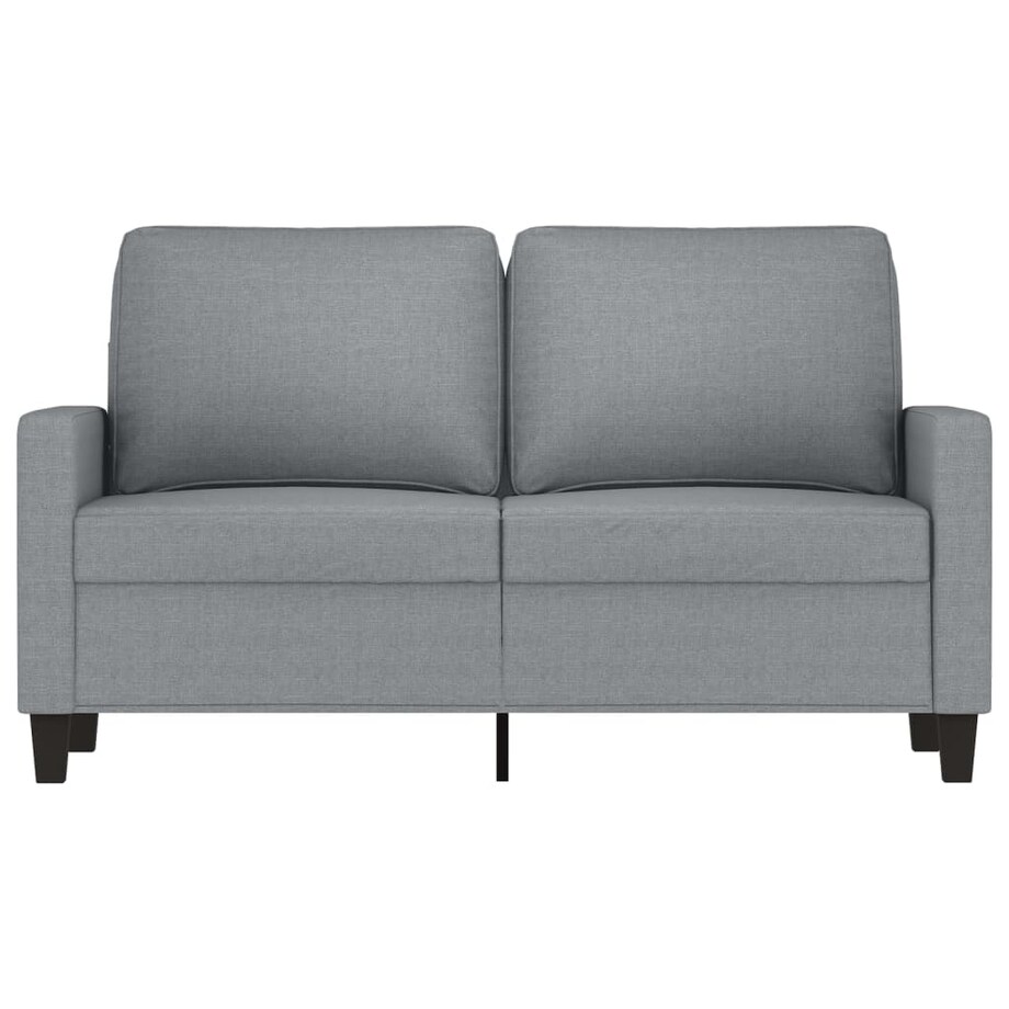 vidaXL Sofa 2-osobowa, jasnoszara, 120 cm, tapicerowana tkaniną