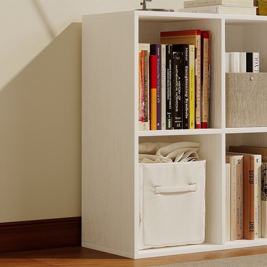 Regał otwarty komoda kostka 4x2 pojemny biały loft biurowy nowoczesny 130cm