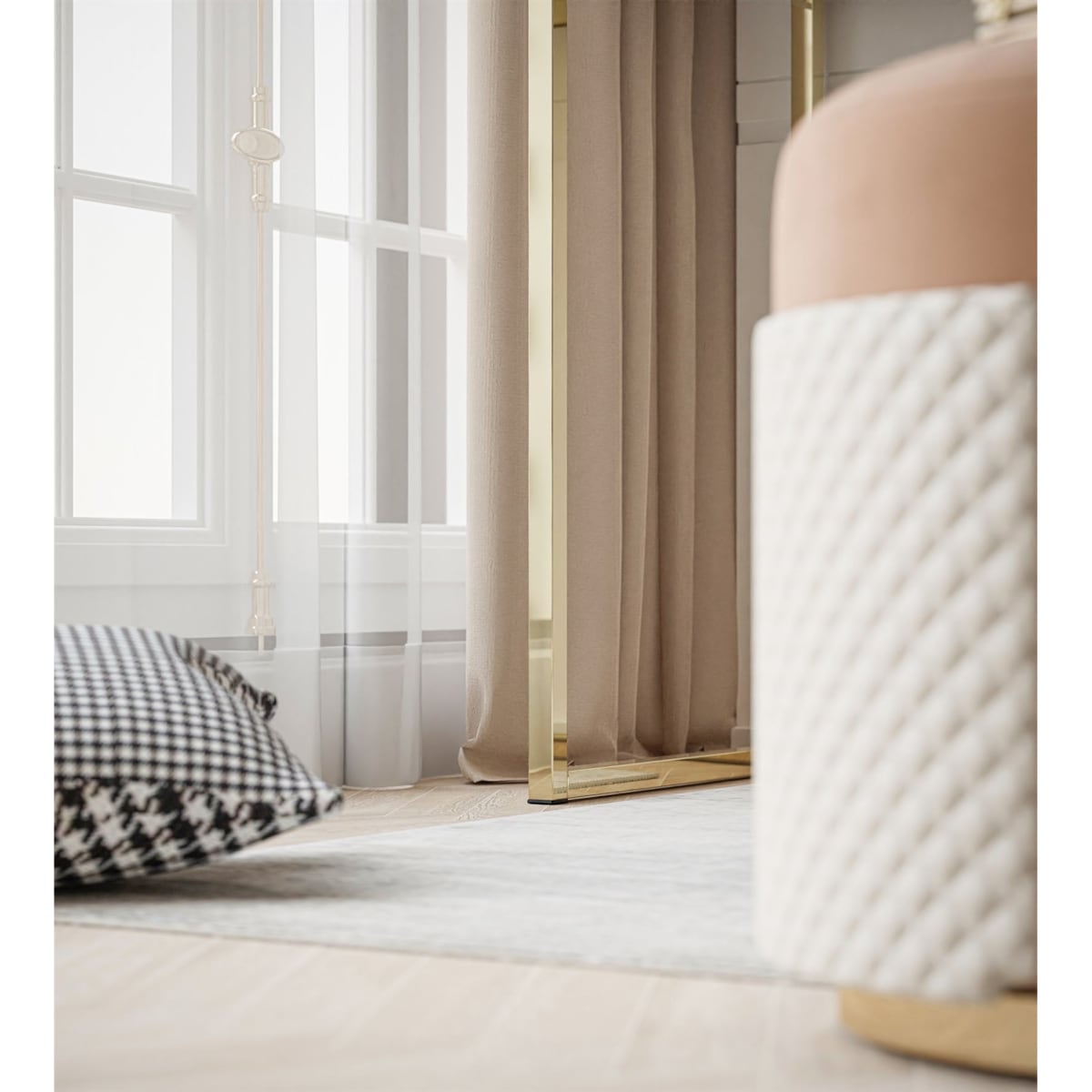 Toaletka AURORA GOLD ELITE z lustrem kaszmir