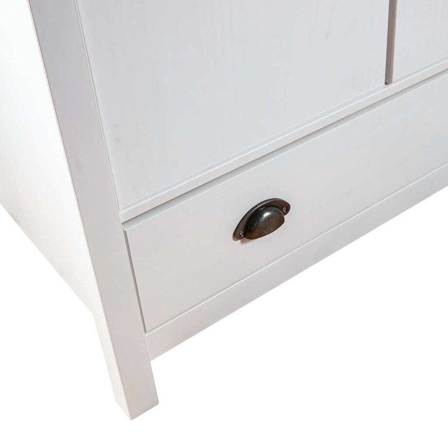 vidaXL Szafa dwudrzwiowa Hill, biała, 89x50x170 cm, lita sosna