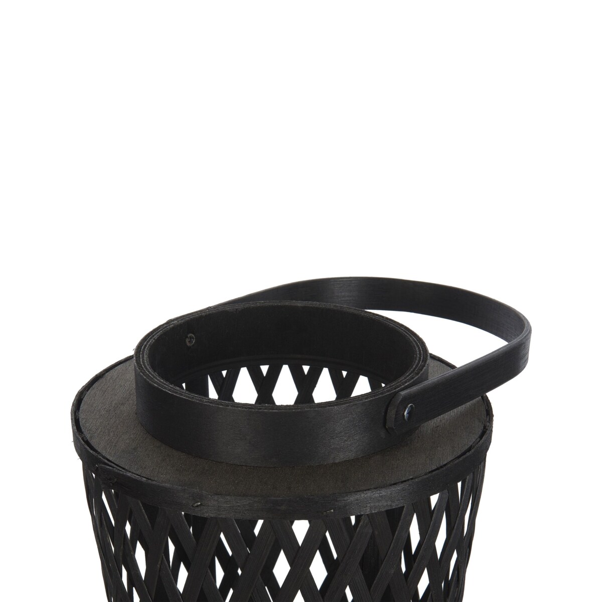 Lampion bambusowy 38 cm czarny MACTAN