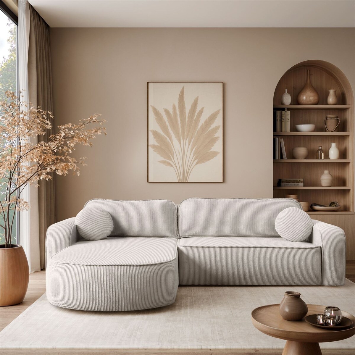 Narożnik VENUS z funkcją spania i pojemnikiem na pościel, Poso 100