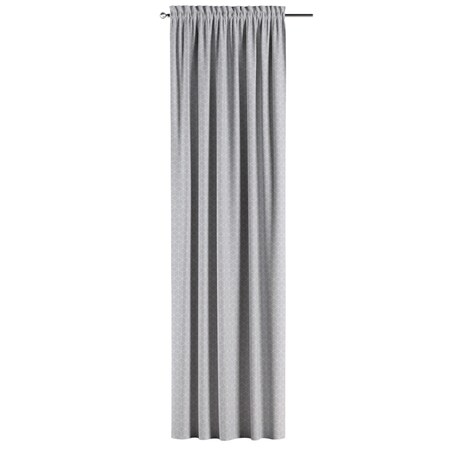 Zasłona na kanale z grzywką 1 szt. 130x245 wzór sześcianów na szarym tle