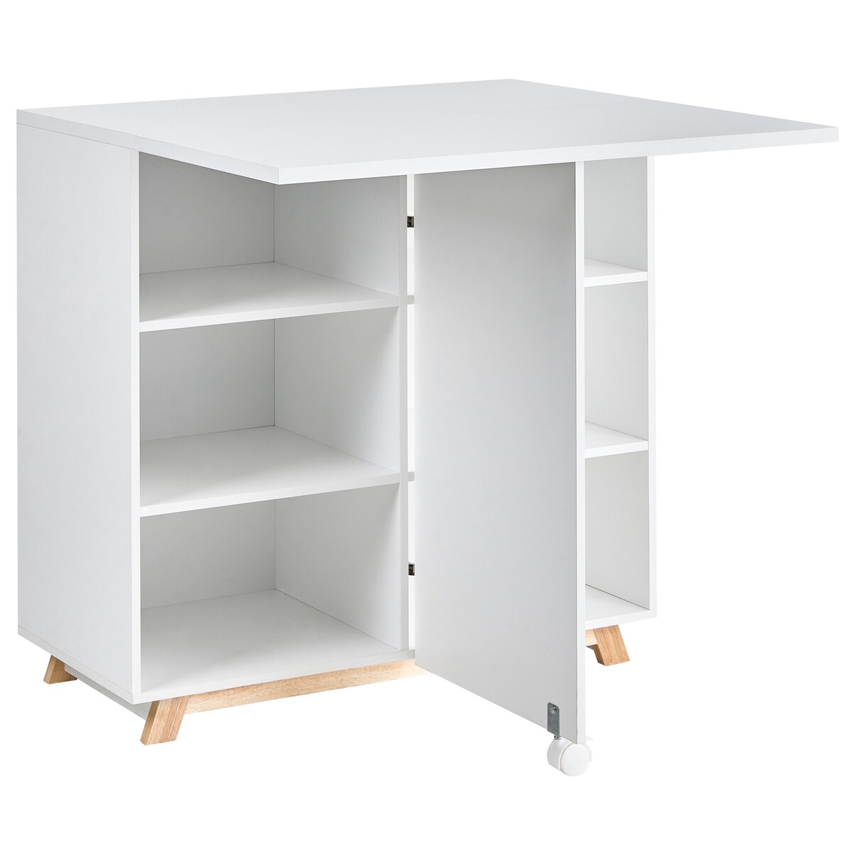 Szafka z funkcją biurka FLOMOT Biały 80 cm 40/80 cm Składane