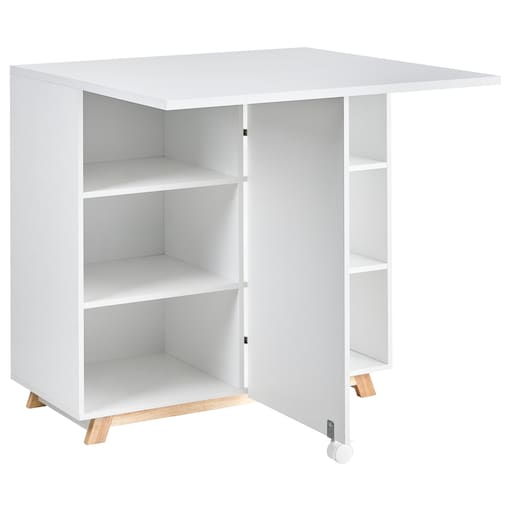 Szafka z funkcją biurka FLOMOT 80 cm 40/80 cm Składane Biały